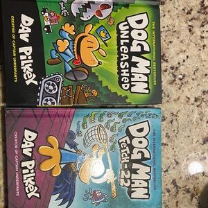 Dog Man Unleashed and Fetch-22 Books by Dav Pilkey